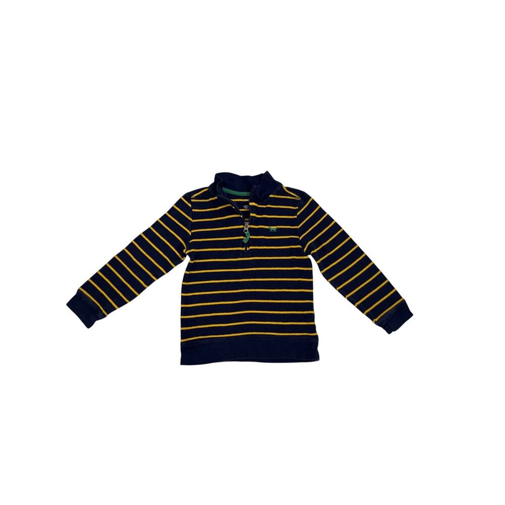 Carter's Quarter Zip Blue Yellow Striped Pullover Sweatshirt Size Youth 5